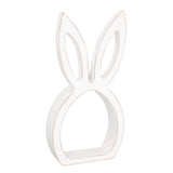 Large White Wood Bunny Head Cutout - Ts