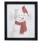 Cardinal Snowman Frame