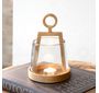 MINI GOLD ALUM & GLASS LANTERN