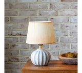 10" Beige Wash Stripe Lamp