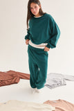 Elastic Hem Cropped Sweatshirt Casual Fit
