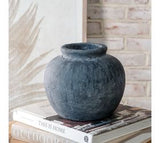 7.9" Black Round Vase