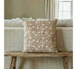 20 X 20" Beige Poppy Flower Pillow