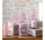 Dried Pink Flower Glasses
