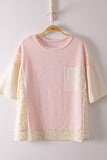 Oversized Mixed Media Knit Top