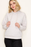 Quilted Knit Pullover Hoodie