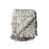 60 X 50 Woven New Zealand Wool Blend Shag Throw