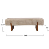 Faux Fur Upholstered Bench