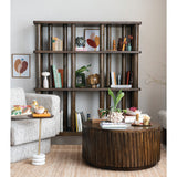 Mango Wood Slatted Shelf with 3 Shelves
