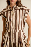 Sleeveless Wide Leg Stripe Jumpsuit