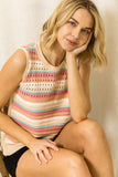 Multi Color Striped Sleeveless Top