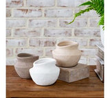 *inner* 3 Asst 3.5" Wide Mouth Earth Vases