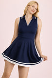 Collared Sleeveless Activewear Tennis Dress