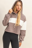 Colorblock Cropped Hoodie