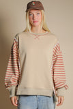 Oversized Striped Casual Knit Top