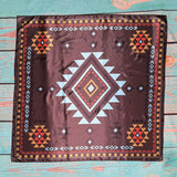Aztec Print Silk Square Scarf 36x36