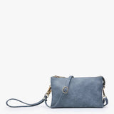 Riley Monogrammable 3 Compartment Crossbody/wristlet | Denim Blue