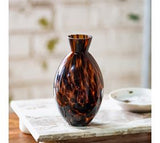 5.7"h Brown Speckle Cylinder Vase