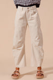 Mid Rise Barrel Pin Stripe Pants