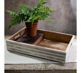 18' X 12" Beige Stripe Resin Tray
