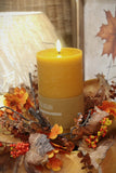 6" H. Wide Caramel Led Pillar Candle