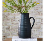 8.25 BLACK PITCHER VASE