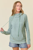 BUTTERY SOFT FLEECED KNIT HOODIE SWEATSHIRT