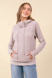 BUTTERY SOFT FLEECED KNIT HOODIE SWEATSHIRT