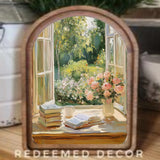 Arch Top Spring Window Framed Art