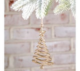 2.75"w Gold Twisted Tree Ornament