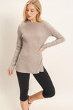 Ribbed Crew Neck Sweater