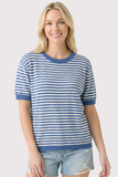 Half Sleeve Striped Sweater