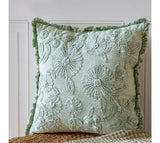 20" Celadon Green Zinnia Pillow