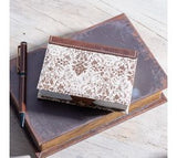 *inner* 5.5 Brown Fleur Canvas Leather Journal