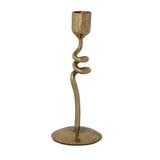 Hand-forged Iron Taper Holder with Spiral Base