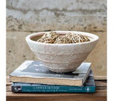 10.6" Antique Wash Terra Cotta Bowl