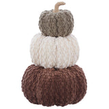 16.5" Stacking Pumpkin - Brown/Cream