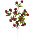 27" Tinsel Ball Spray - Red
