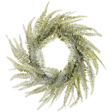 24" SOFT PE WOODLA.FERN WREATH