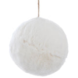 5" Fur Ball Ornament - White