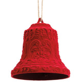 4.5" Flock Plast Bell Ornament