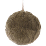 5" Fur Ball Ornament - Green