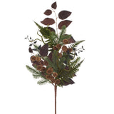30" Fern & Pine Cone Spray