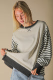 Oversized Striped Casual Knit Top