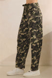 Printed Horseshoe Jeans With Belt Detail