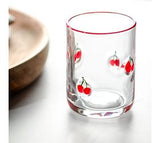 3.3" Dia Red Cherries Glass