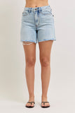 Judy Blue Mid Rise Magic Dad Shorts