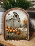 Arch Top Harvest Barn Framed Art