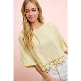 Patterned Knit Cropped Top