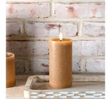 6" Caramel Led Pillar Candle